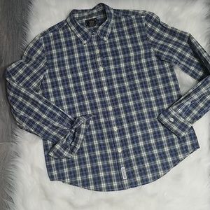 Vintage Abercrombie & Fitch blue plaid shirt
